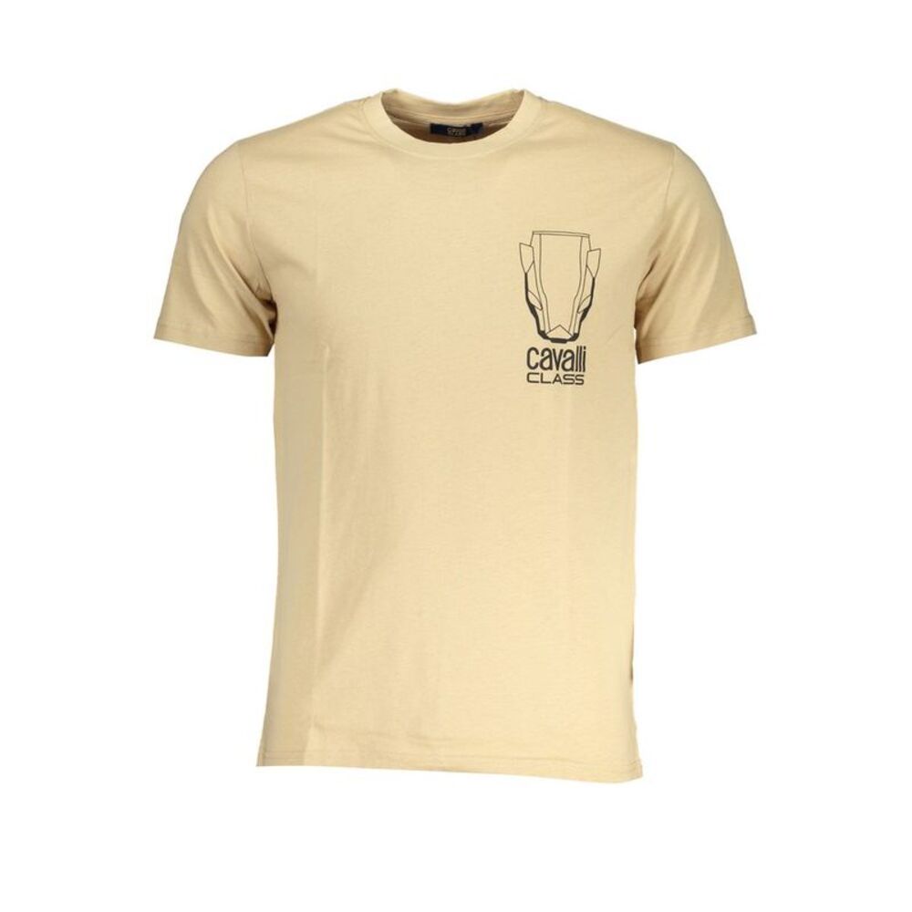 Cavalli Class Beige Cotton Men Men's T-Shirt